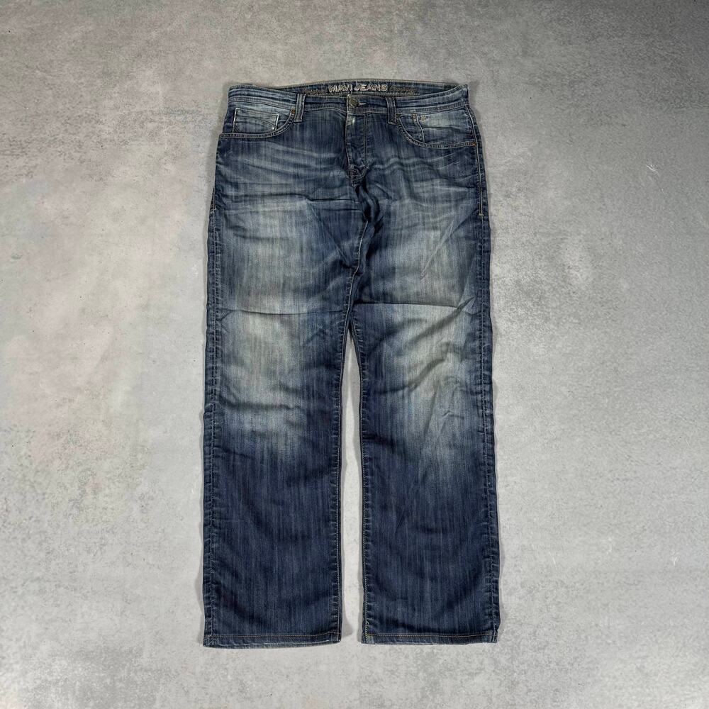 Mavi Jeans Straight Leg Distressed Wash - Size: 36x31